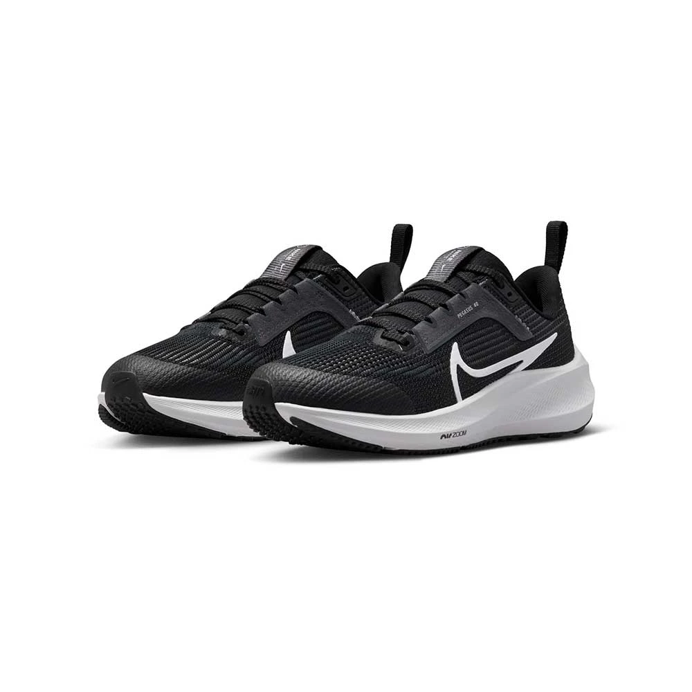 Nike Youth Pegasus 40 Running Shoe- Black/White/Iron Grey - Image 3