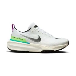 Men's Nike Invincible Run Flyknit 3 SE Running Shoe- White/Black-Lime Blast-Blue Lightning- Regular (D)