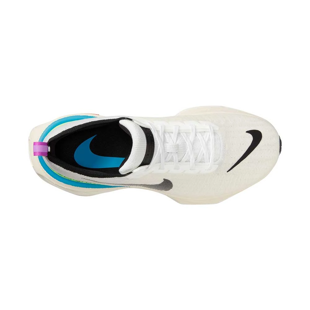Men's Nike Invincible Run Flyknit 3 SE Running Shoe- White/Black-Lime Blast-Blue Lightning- Regular (D) - Image 5