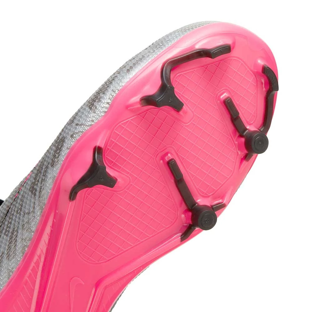 Youth Nike Jr. Zoom Mercurial Superfly 9 Pro XXV FG Soccer Cleats - Metallic Silver/Hyper Pink - Regular (D) - Image 5