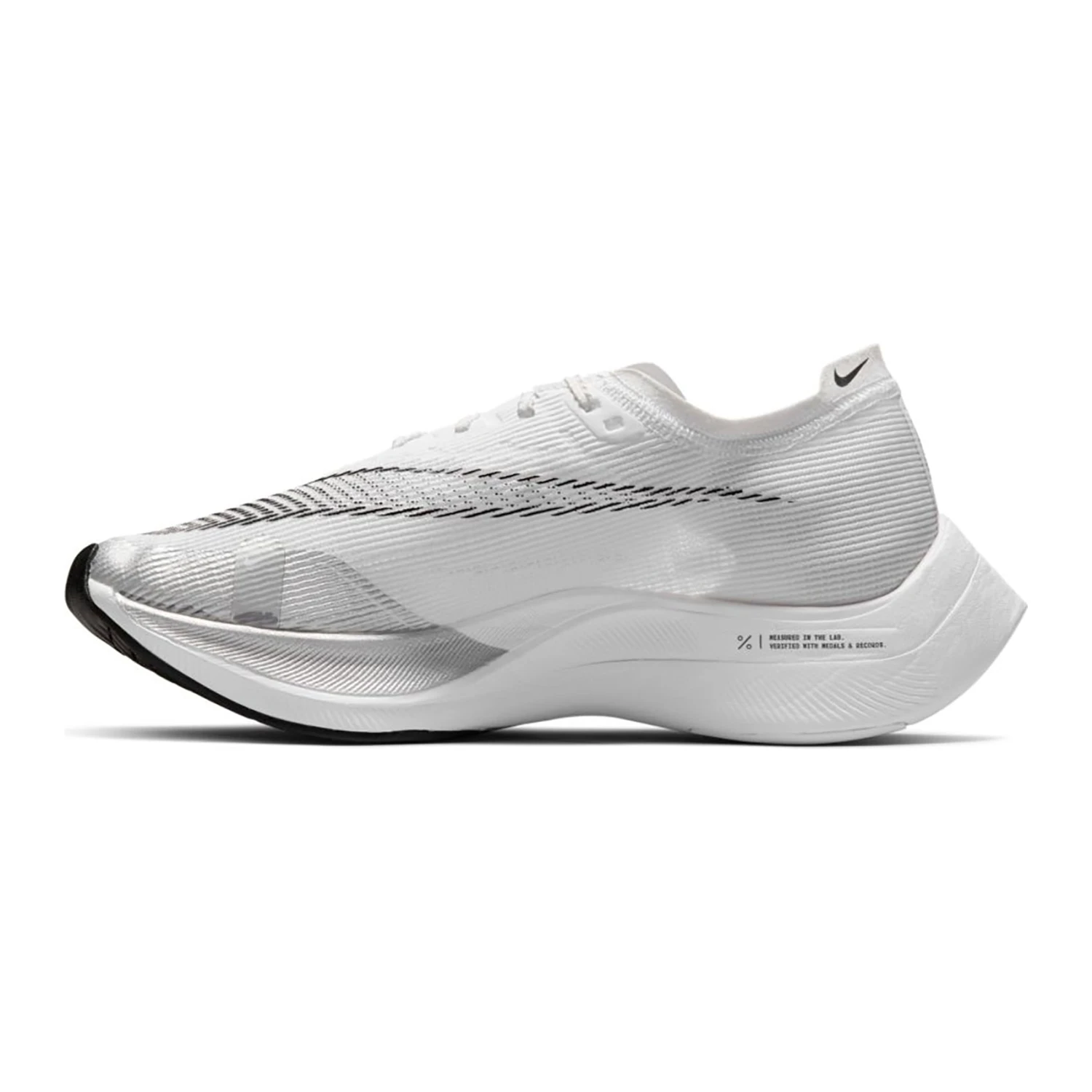 Nike Women's ZoomX Vaporfly Next% 2 Running Shoe - White/Black-Metallic Silver - Regular (B) - Image 2