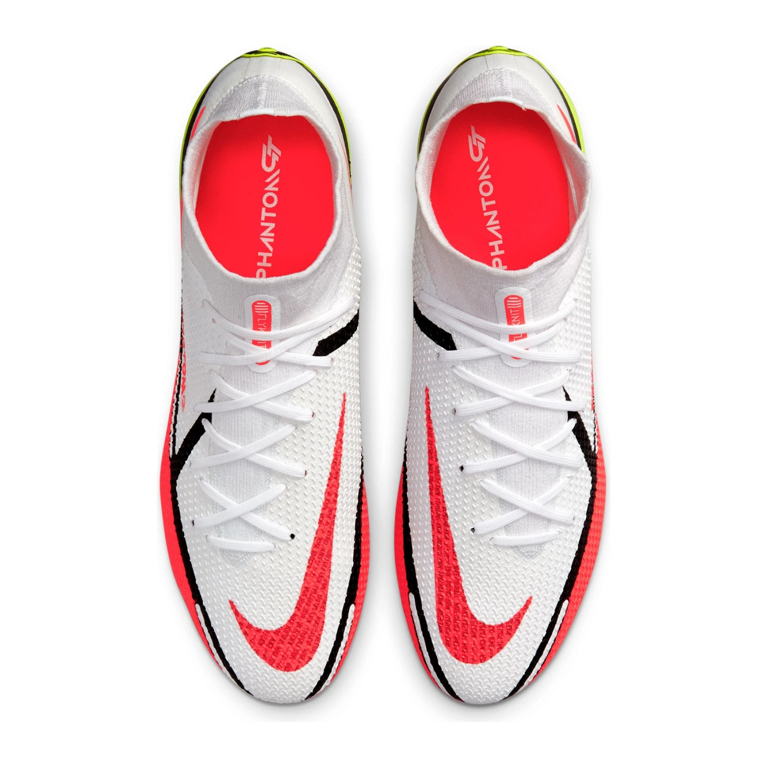 Nike Unisex Phantom GT2 Elite Dynamic Fit FG Soccer Shoes - White/Bright Crimson/Volt - Regular (D) - Image 5