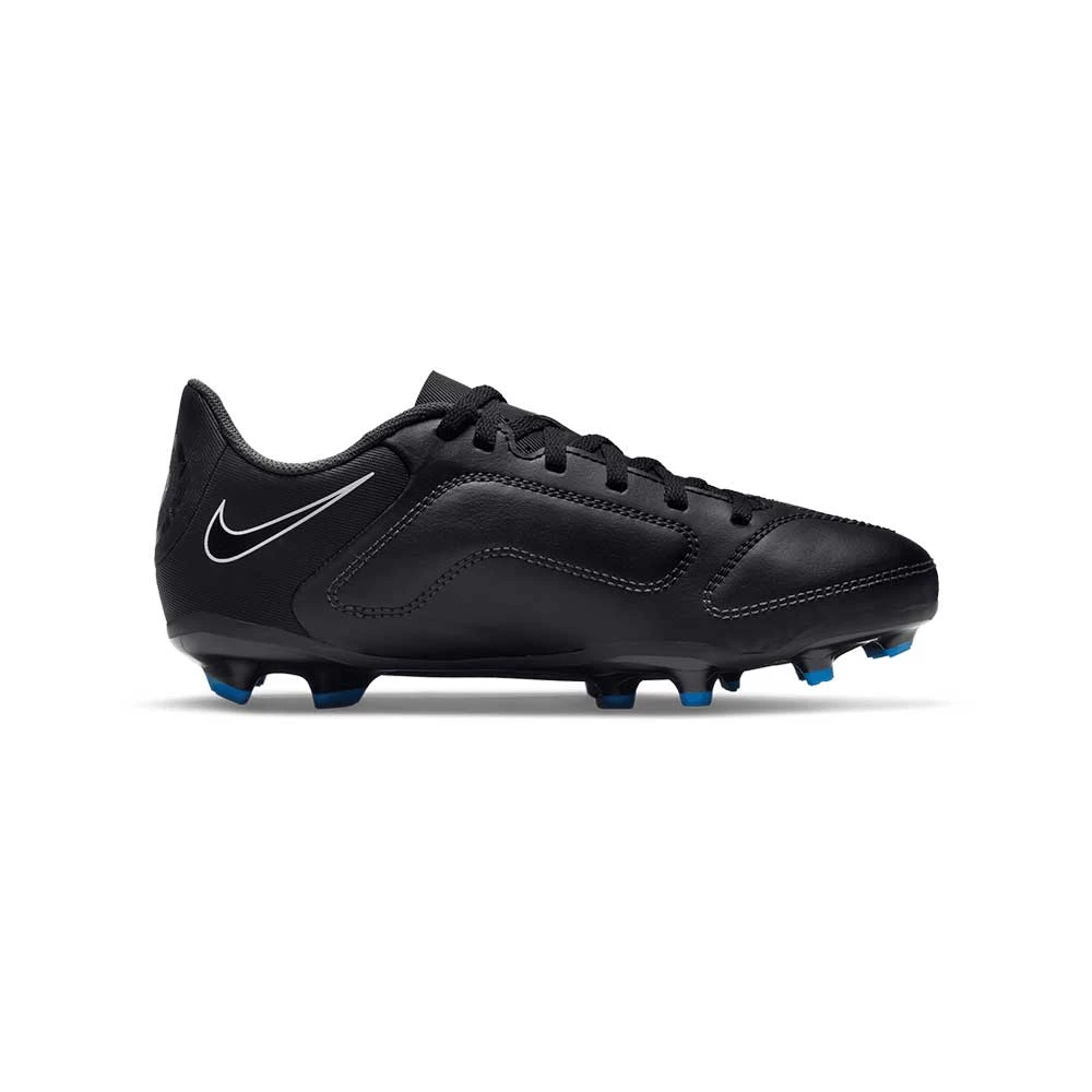 Youth Nike Jr. Tiempo Legend 9 Club MG Soccer Shoe -Black/White - Image 4