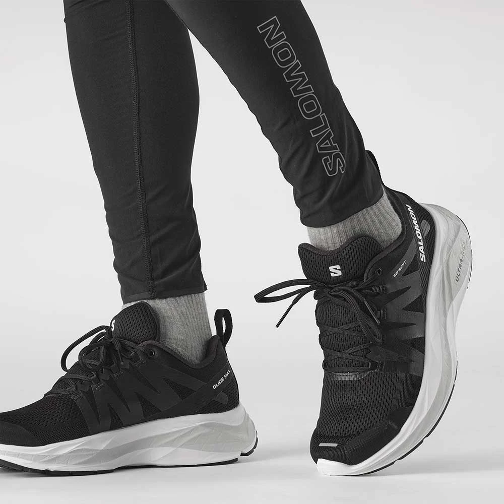 Salomon Men's Glide Max Running Shoe- Lunar Rock/Black/Tanager Turquoise- Regular (D) - Image 4