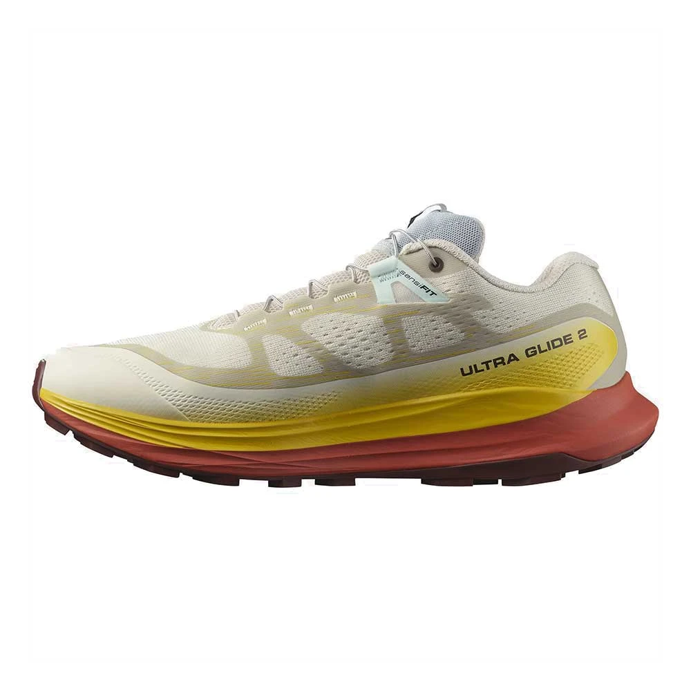 Salomon Women's Ultra Glide 2 Trail Shoe - Rainy Day/Freesia/Hot Sauce - Regular (B) - Image 3