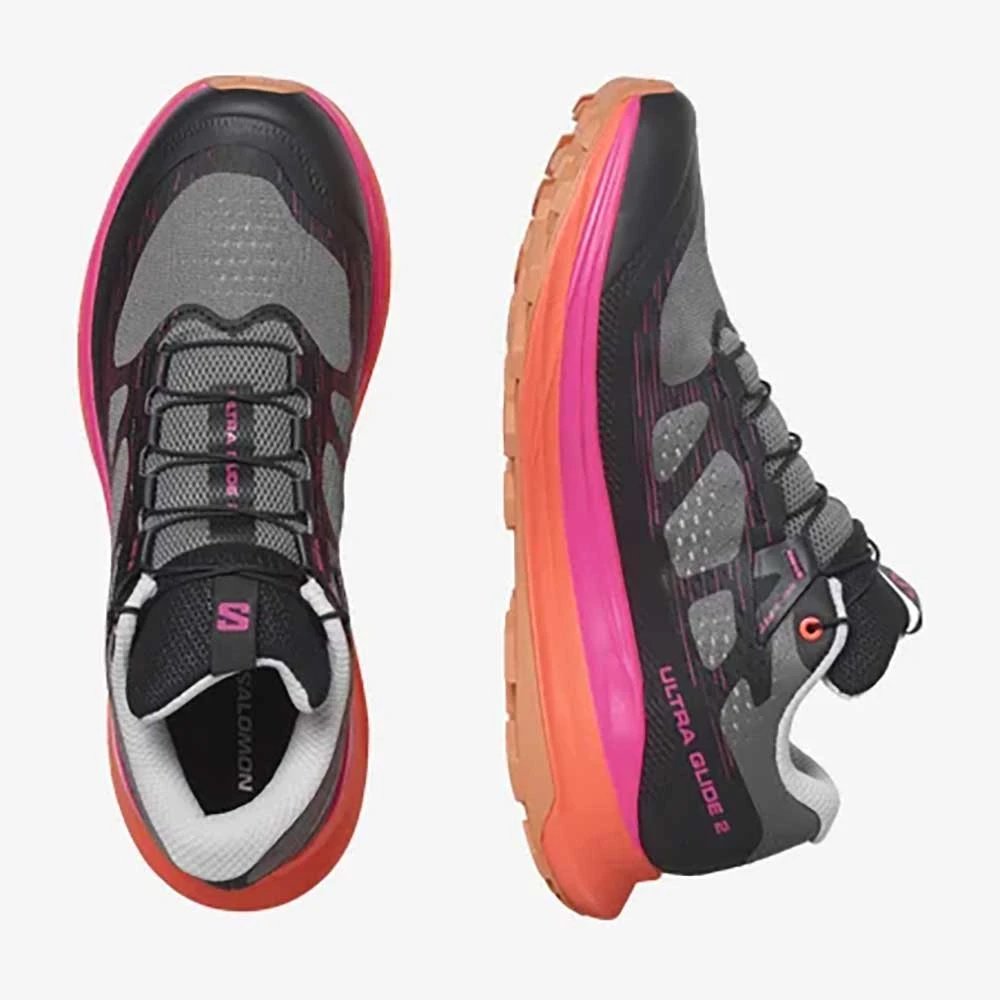 Salomon Women's Ultra Glide 2 Trail Running Shoe - Plum Kitten/Black/Pink Glo - Regular (B) - Image 3