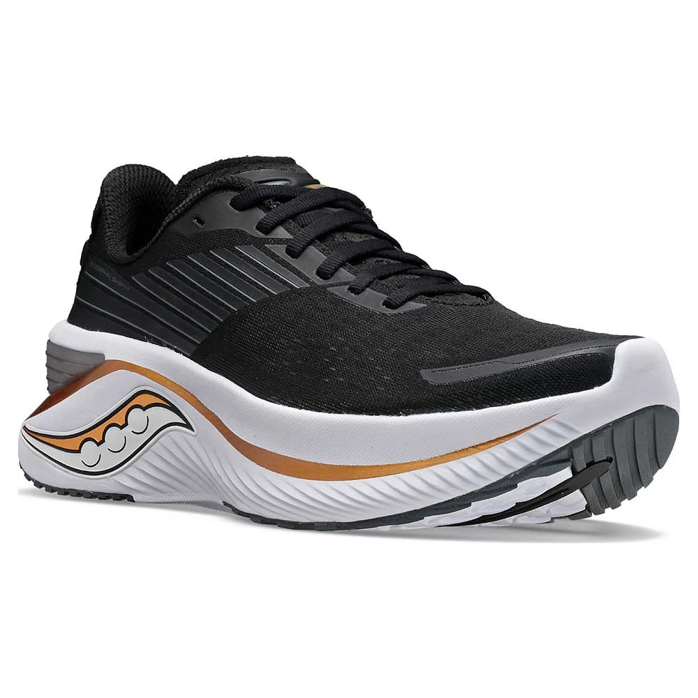 Saucony Women's Endorphin Shift 3 Running Shoes- Black/Goldstrck- Regular (B) - Image 2
