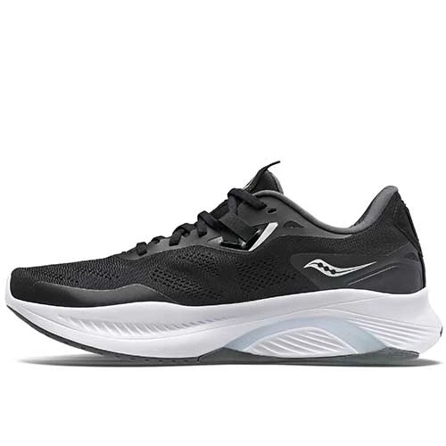 Saucony Men's Guide 15 Running Shoe - Black/White - Wide (2E) - Image 2