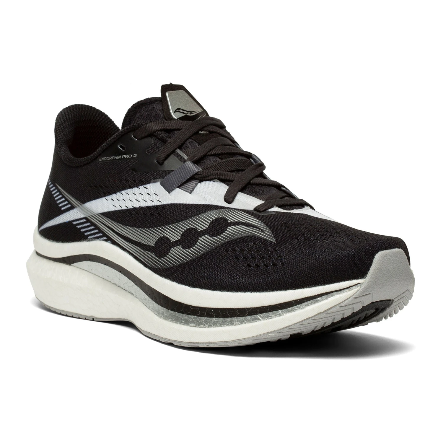 Saucony Men's Endorphin Pro 2 Racing Shoe - Black/White - Regular (D) - Image 4