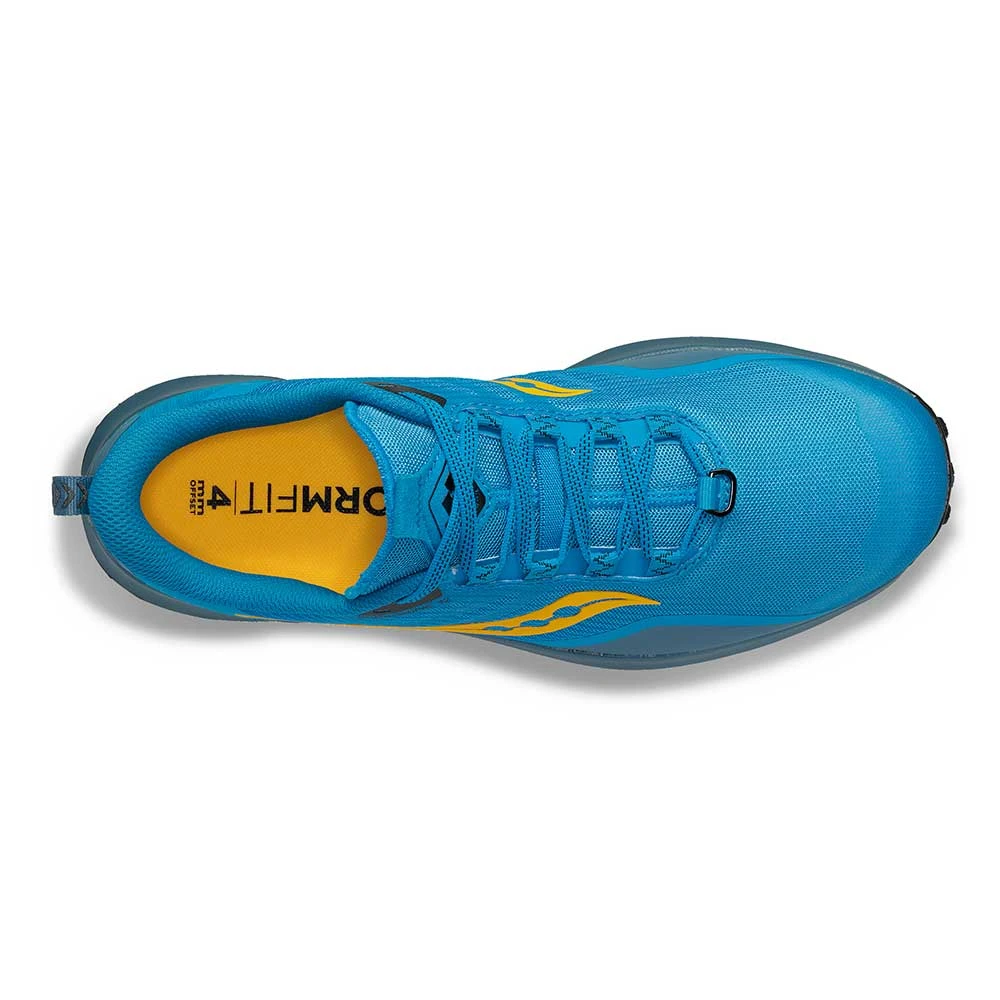 Saucony Men's Peregrine 12 Trail Running Shoe - Ocean/Blk - Regular (D) - Image 4