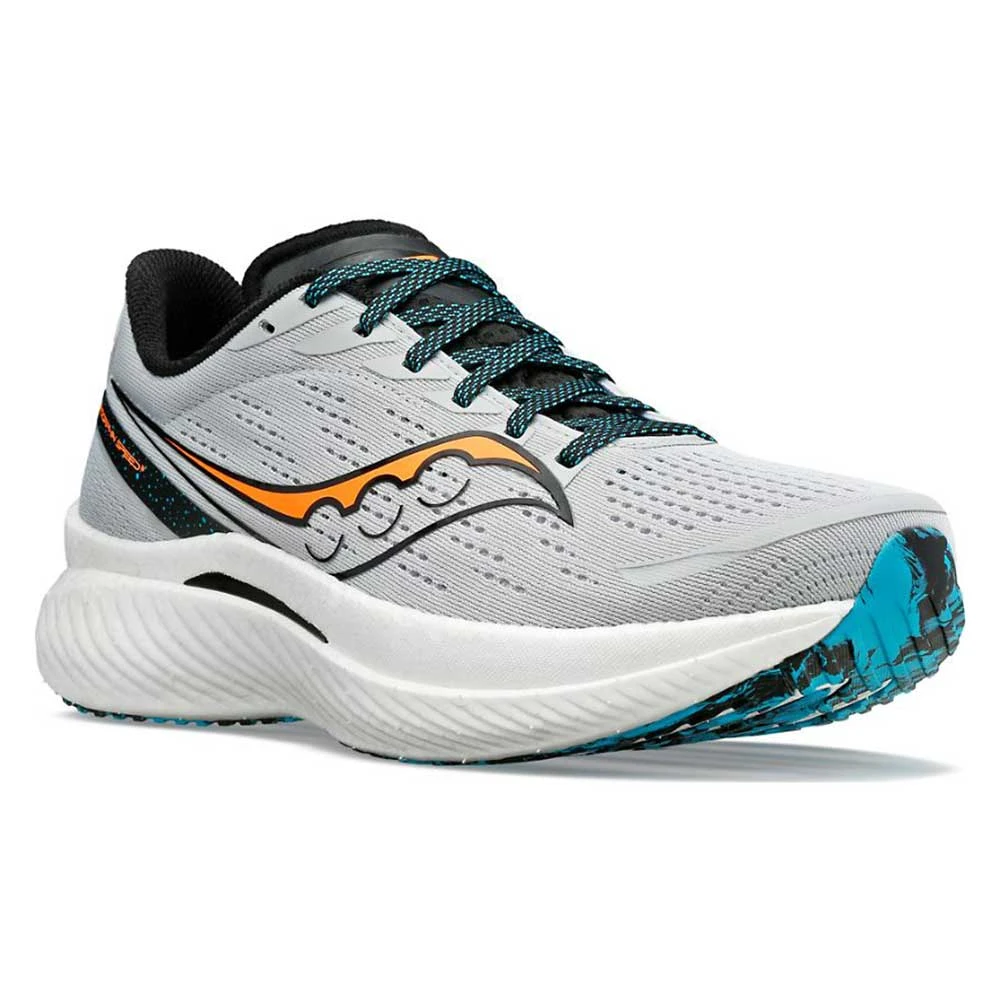 Saucony Men's Endorphin Speed 3 Running Shoe - Concrete/ViZi- Regular (D) - Image 2