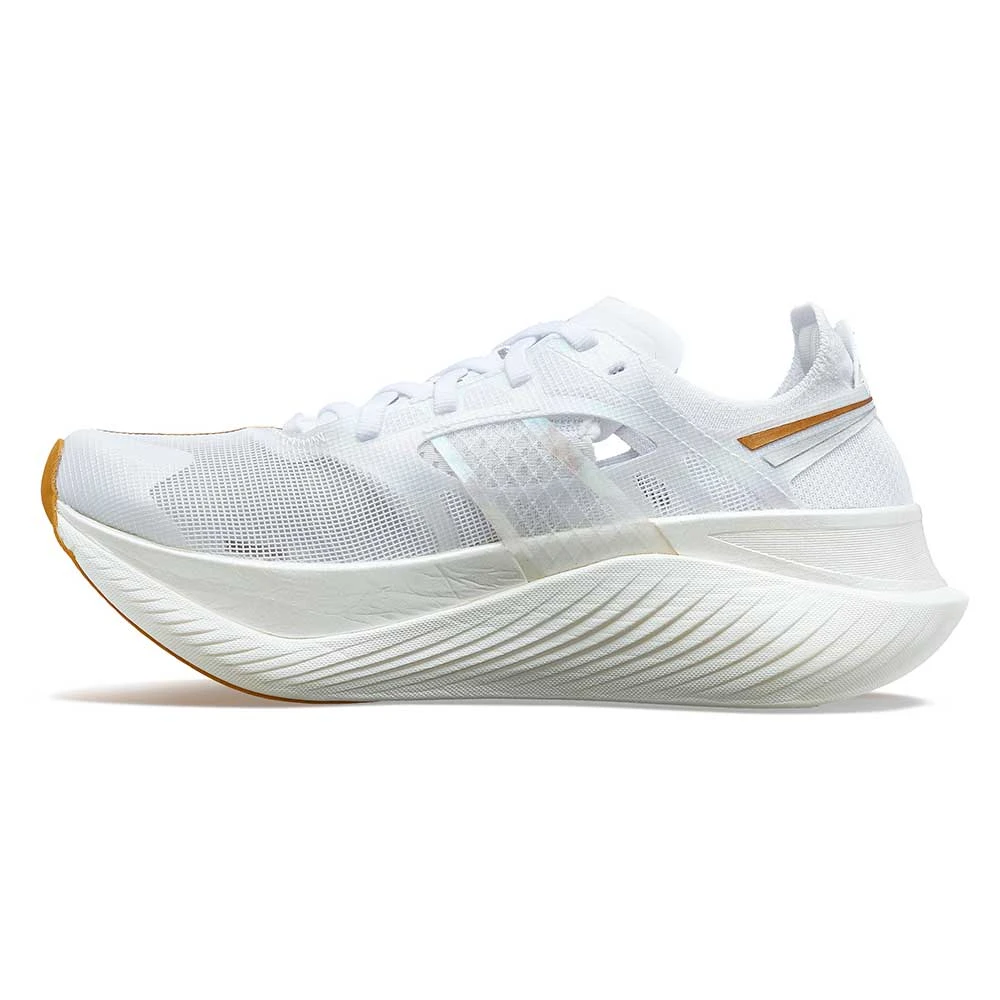 Saucony Men's Endorphin Elite Running Shoe - White/Gold- Regular (D) - Image 3