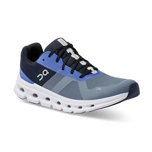 On Running Men's Cloudrunner Running Shoe - Metal/Midnight - Regular (D) - Image 2