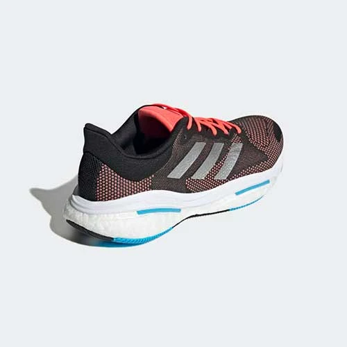 Men's Adidas Solar Glide 5 Running Shoe - Carbon/Silver Met/Turbo - Regular (D) - Image 3