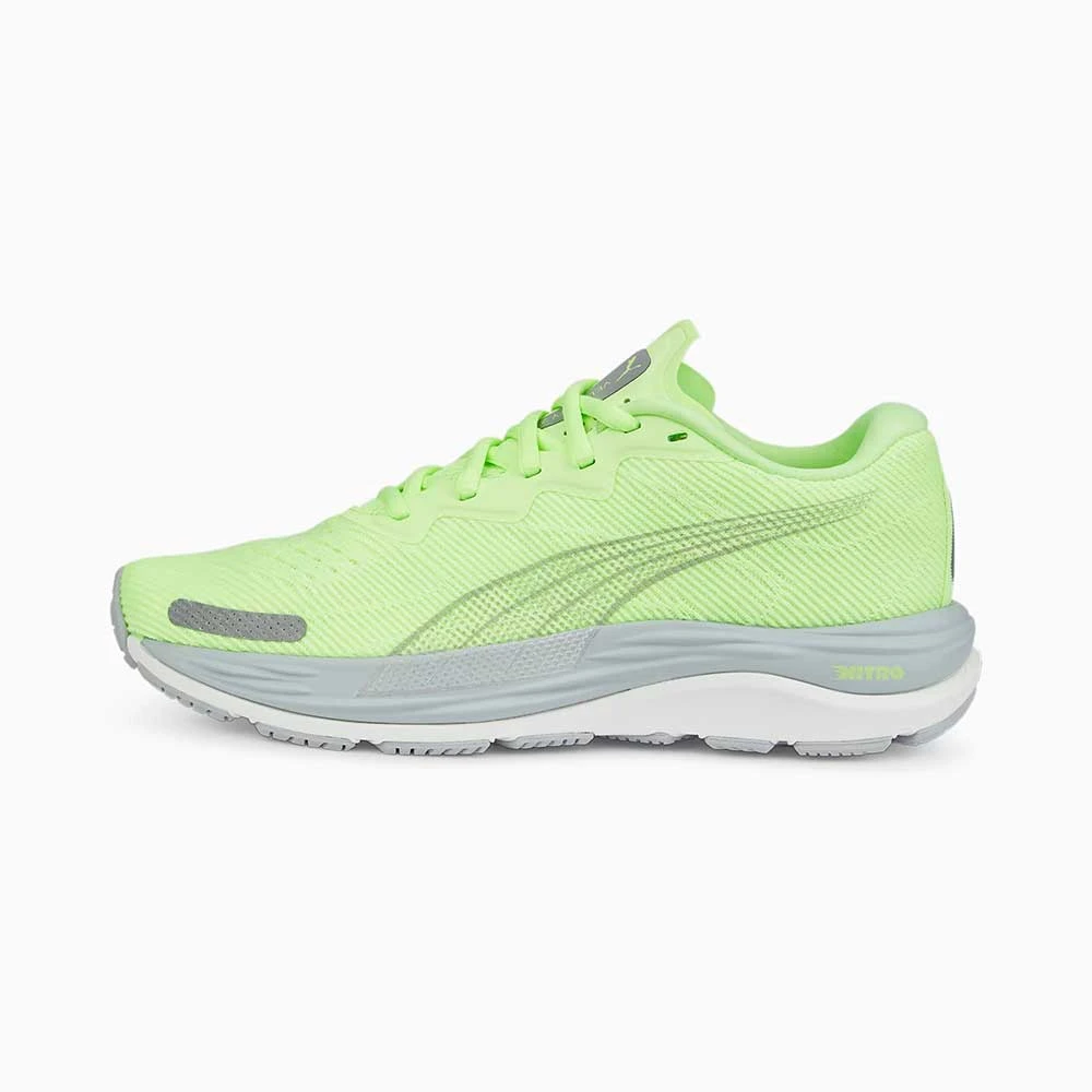 Women's Velocity Nitro 2 Running Shoe- Puma White/Speed Green- Regular (B) - Image 3
