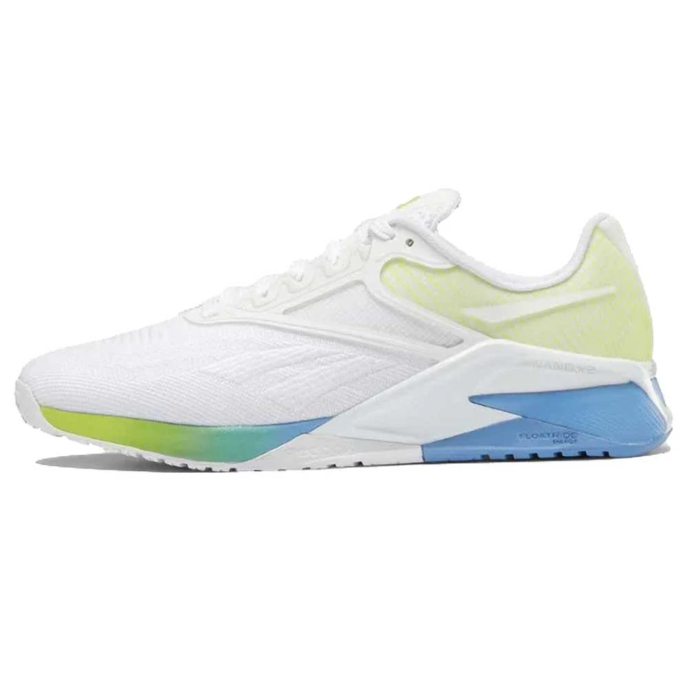 Reebok Women's Nano X2 Training Shoe - Ftwr White/Essential Blue/Acid Yellow - Regular (B) - Image 2