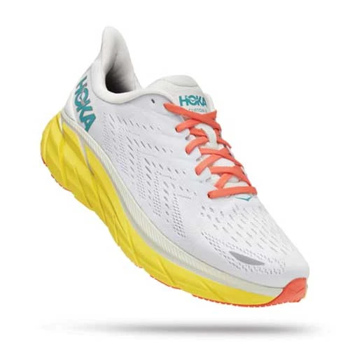 Hoka Men's Clifton 8 Running Shoe - Blanc De Blanc/Illuminating— Regular (D) - Image 3