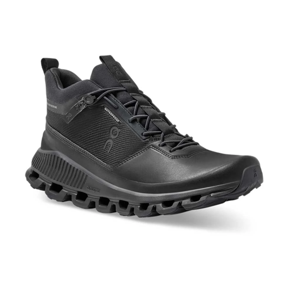On Running Women's Cloud Hi Waterproof Running Shoe - All Black - Regular (B) - Image 2