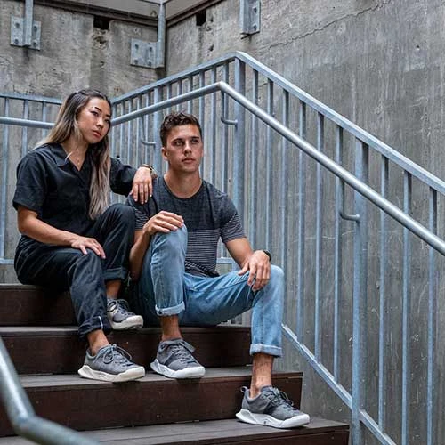 Women's X-SCAPE NBK Low Shoe - Grey/White - Regular (B) - Image 8