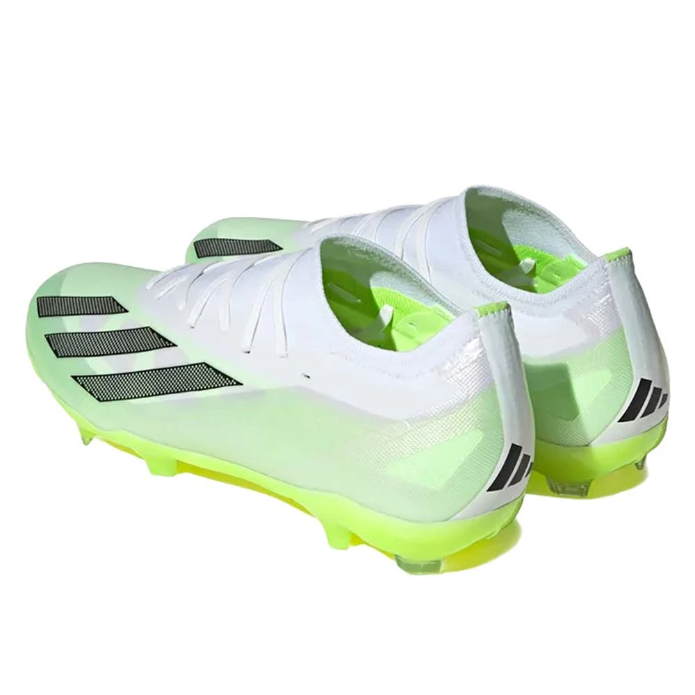 Unisex Adidas X CRAZYFAST.2 FG Soccer Shoe - White, Core Black, Lucid Lemon - Regular (D) - Image 3