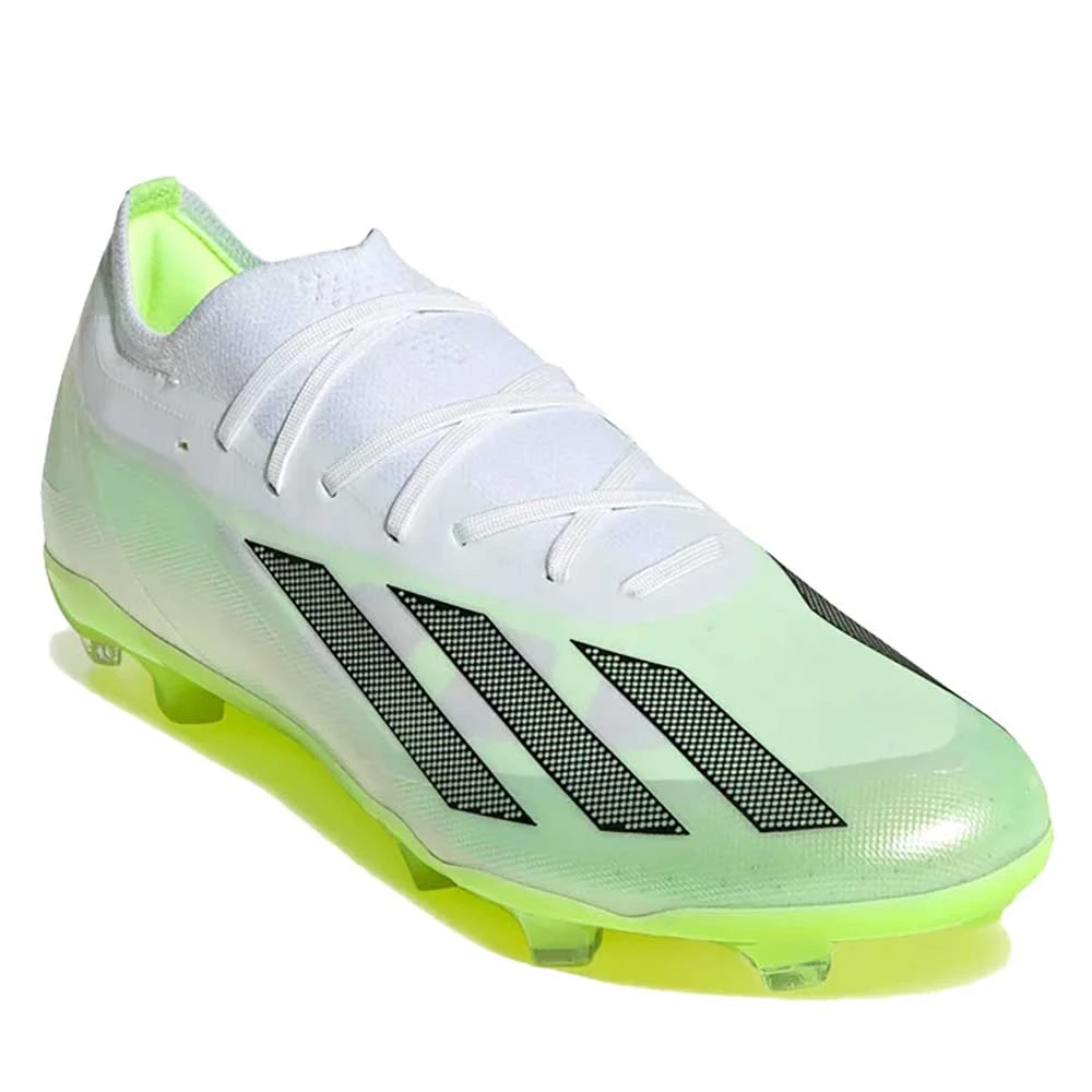 Unisex Adidas X CRAZYFAST.2 FG Soccer Shoe - White, Core Black, Lucid Lemon - Regular (D) - Image 2
